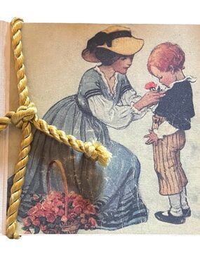 Vintage Storybook Illustration Decorative Baby Photo Album for Boy